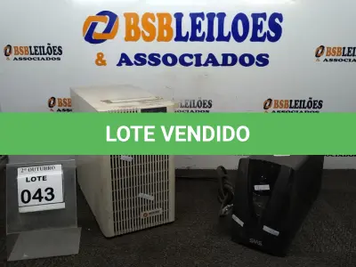 LOTE 043 - 02 NOBREAKS MARCAS SMS E MICROSOL. (NO ESTADO) ATENÇÃO! FAZER A VISITAÇÃO ANTES DE ARREMATAR, NÃO SABEMOS SE FUNCIONA, LEILÃO NÃO TEM GARANTIA E NEM DEVOLUÇÃO, SUJEITO A POSSÍVEIS AVARIAS VISÍVEIS/OCULTAS E/OU AUSÊNCIA DE COMPONENTES.