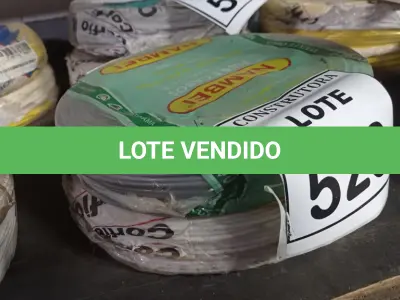 LOTE 523 - 02 ROLOS DE FIO 1X1,5MM ANTI CHAMA 450/750 100 METROS NA COR CINZA E BRANCO. (NO ESTADO) ATENÇÃO! FAZER A VISITAÇÃO ANTES DE ARREMATAR, NÃO SABEMOS SE FUNCIONA, LEILÃO NÃO TEM GARANTIA E NEM DEVOLUÇÃO, SUJEITO A POSSÍVEIS AVARIAS VISÍVEIS/OCULTAS E/OU AUSÊNCIA DE COMPONENTES.
