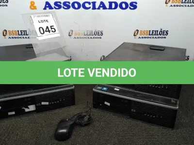 LOTE 045 - 04 CPUS MARCA HP. (NO ESTADO) ATENÇÃO! FAZER A VISITAÇÃO ANTES DE ARREMATAR, NÃO SABEMOS SE FUNCIONA, LEILÃO NÃO TEM GARANTIA E NEM DEVOLUÇÃO, SUJEITO A POSSÍVEIS AVARIAS VISÍVEIS/OCULTAS E/OU AUSÊNCIA DE COMPONENTES.