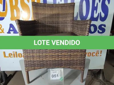 LOTE 051 - 01 CADEIRA DE JARDIM. (NO ESTADO EM QUE SE ENCONTRA. SUJEITO A AVARIAS OCULTAS/VISÍVEIS.) BF8660R