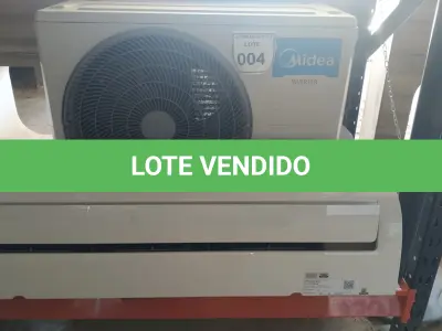 LOTE 004 - 01 AR CONDICIONADO MIDEA INVERTER SEM CONTROLE 18.000 BTUS. (NO ESTADO EM QUE SE ENCONTRA. SUJEITO A AVARIAS OCULTAS/VISÍVEIS.) BH1462J