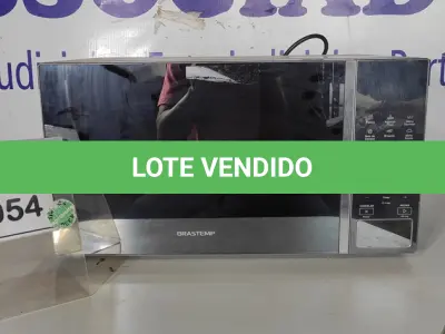 LOTE 054 - 01 MICRO-ONDAS BRASTEMP127 VOLTS. (NO ESTADO EM QUE SE ENCONTRA. SUJEITO A AVARIAS OCULTAS/VISÍVEIS.) BH1650N