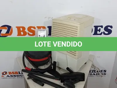 LOTE 128 - 01 DESUMIDIFICADOR E 01 MÁQUINA DE LIMPEZA A VAPOR COM ACESSÓRIOS. (NO ESTADO) ATENÇÃO! FAZER A VISITAÇÃO ANTES DE ARREMATAR, NÃO SABEMOS SE FUNCIONA, LEILÃO NÃO TEM GARANTIA E NEM DEVOLUÇÃO, SUJEITO A POSSÍVEIS AVARIAS VISÍVEIS/OCULTAS E/OU AUSÊNCIA DE COMPONENTES.