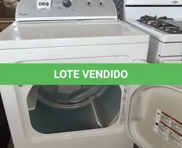 LOTE 069 - 01 SECADORA DE ROUPA WHIRPOOL 127VOLTS. (NO ESTADO EM QUE SE ENCONTRA. SUJEITO A AVARIAS OCULTAS/VISÍVEIS.) BF8513D