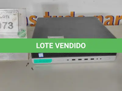 LOTE 073 - 01 CPU HP ELITEDESK 800G3 COREI5 COM 16GB DE MEMORIA RAM. (NO ESTADO EM QUE SE ENCONTRA. SUJEITO A AVARIAS OCULTAS/VISÍVEIS.) 2UA7411N85