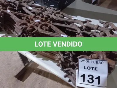 LOTE 131 - 19 BALAÚSTRES DE FERRO FUNDIDO. (NO ESTADO) ATENÇÃO! FAZER A VISITAÇÃO ANTES DE ARREMATAR, NÃO SABEMOS SE FUNCIONA, LEILÃO NÃO TEM GARANTIA E NEM DEVOLUÇÃO, SUJEITO A POSSÍVEIS AVARIAS VISÍVEIS/OCULTAS E/OU AUSÊNCIA DE COMPONENTES.