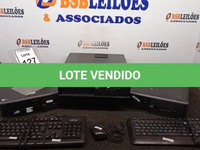 LOTE 127 - 03 CPUS MARCA HP, 01 MOUSE E 02 TECLADOS. (NO ESTADO) ATENÇÃO! FAZER A VISITAÇÃO ANTES DE ARREMATAR, NÃO SABEMOS SE FUNCIONA, LEILÃO NÃO TEM GARANTIA E NEM DEVOLUÇÃO, SUJEITO A POSSÍVEIS AVARIAS VISÍVEIS/OCULTAS E/OU AUSÊNCIA DE COMPONENTES.
