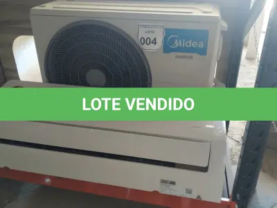 LOTE 004 - 01 AR CONDICIONADO MIDEA INVERTER SEM CONTROLE 18.000 BTUS. (NO ESTADO EM QUE SE ENCONTRA. SUJEITO A AVARIAS OCULTAS/VISÍVEIS.) BH1462J
