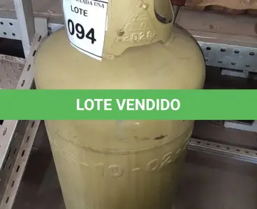 LOTE 094 - 01 BOTIJÃO DE GÁS VAZIO P45. (NO ESTADO EM QUE SE ENCONTRA. SUJEITO A AVARIAS OCULTAS/VISÍVEIS.)