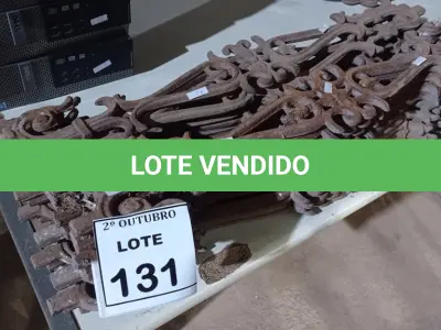 LOTE 131 - 19 BALAÚSTRES DE FERRO FUNDIDO. (NO ESTADO) ATENÇÃO! FAZER A VISITAÇÃO ANTES DE ARREMATAR, NÃO SABEMOS SE FUNCIONA, LEILÃO NÃO TEM GARANTIA E NEM DEVOLUÇÃO, SUJEITO A POSSÍVEIS AVARIAS VISÍVEIS/OCULTAS E/OU AUSÊNCIA DE COMPONENTES.
