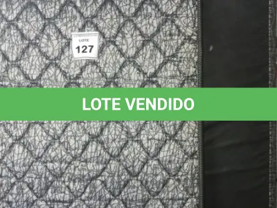 LOTE 127 - 01 COLCHÃO DE SOLTEIRO COM BASE 1,88CMX 0,88CM  (NO ESTADO EM QUE SE ENCONTRA. SUJEITO A AVARIAS OCULTAS/VISÍVEIS.) AU2195B