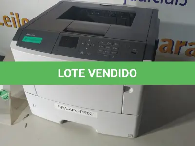 LOTE 009 - 01 IMPRESSORA LEXMARK. (NO ESTADO EM QUE SE ENCONTRA. SUJEITO A AVARIAS OCULTAS/VISÍVEIS.) 3ST414Z