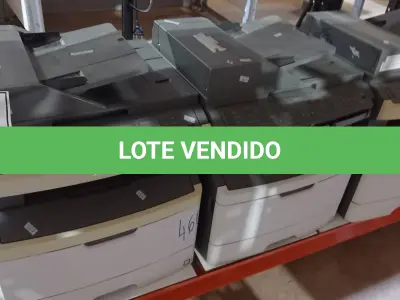 LOTE 214 - 03 IMPRESSORAS MODELO X364DN MARCA LEXMARK. (NO ESTADO) ATENÇÃO! FAZER A VISITAÇÃO ANTES DE ARREMATAR, NÃO SABEMOS SE FUNCIONA, LEILÃO NÃO TEM GARANTIA E NEM DEVOLUÇÃO, SUJEITO A POSSÍVEIS AVARIAS VISÍVEIS/OCULTAS E/OU AUSÊNCIA DE COMPONENTES.