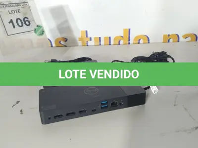 LOTE 106 - 01 DOCKING STATION DELL WD19 (NOVO).(NO ESTADO EM QUE SE ENCONTRA. SUJEITO A AVARIAS OCULTAS/VISÍVEIS.)