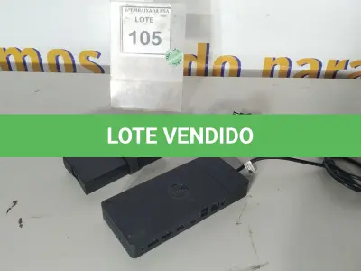 LOTE 105 - 01 DOCKING STATION DELL WD19 (NOVO).(NO ESTADO EM QUE SE ENCONTRA. SUJEITO A AVARIAS OCULTAS/VISÍVEIS.)