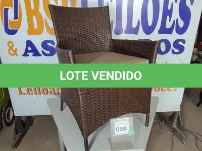 LOTE 058 - 01 CADEIRA DE JARDIM. (NO ESTADO EM QUE SE ENCONTRA. SUJEITO A AVARIAS OCULTAS/VISÍVEIS.) BH1641G