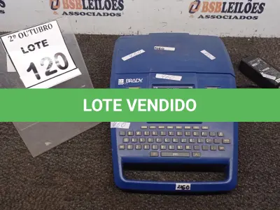 LOTE 120 - 01 IMPRESSORA DE ETIQUETAS MARCA BRADY MODELO BMP71. (NO ESTADO) ATENÇÃO! FAZER A VISITAÇÃO ANTES DE ARREMATAR, NÃO SABEMOS SE FUNCIONA, LEILÃO NÃO TEM GARANTIA E NEM DEVOLUÇÃO, SUJEITO A POSSÍVEIS AVARIAS VISÍVEIS/OCULTAS E/OU AUSÊNCIA DE COMPONENTES.