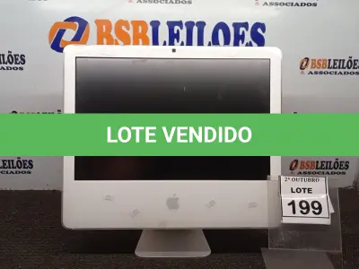 LOTE 199 - 01 IMAC APPLE. (NO ESTADO) ATENÇÃO! FAZER A VISITAÇÃO ANTES DE ARREMATAR, NÃO SABEMOS SE FUNCIONA, LEILÃO NÃO TEM GARANTIA E NEM DEVOLUÇÃO, SUJEITO A POSSÍVEIS AVARIAS VISÍVEIS/OCULTAS E/OU AUSÊNCIA DE COMPONENTES.