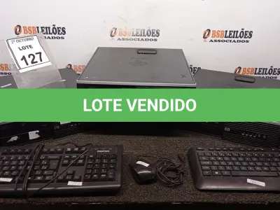 LOTE 127 - 03 CPUS MARCA HP, 01 MOUSE E 02 TECLADOS. (NO ESTADO) ATENÇÃO! FAZER A VISITAÇÃO ANTES DE ARREMATAR, NÃO SABEMOS SE FUNCIONA, LEILÃO NÃO TEM GARANTIA E NEM DEVOLUÇÃO, SUJEITO A POSSÍVEIS AVARIAS VISÍVEIS/OCULTAS E/OU AUSÊNCIA DE COMPONENTES.