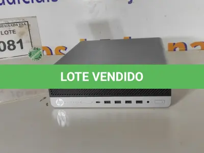 LOTE 081 - 01 CPU HP ELITEDESK. (NO ESTADO EM QUE SE ENCONTRA. SUJEITO A AVARIAS OCULTAS/VISÍVEIS.) MXL9341YLD