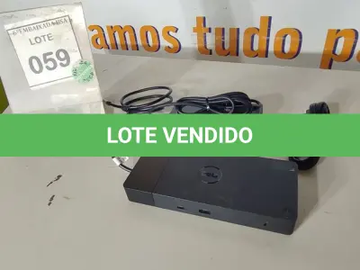 LOTE 059 - 01 DOCKING STATION DELL WD19 (NOVO).(NO ESTADO EM QUE SE ENCONTRA. SUJEITO A AVARIAS OCULTAS/VISÍVEIS.)