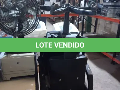 LOTE 148 - 01 IMPRESSORA MARCA HP, 01 VENTILADOR MARCA MONDIAL E 02 CADEIRAS COM RODINHAS. (NO ESTADO) ATENÇÃO! FAZER A VISITAÇÃO ANTES DE ARREMATAR, NÃO SABEMOS SE FUNCIONA, LEILÃO NÃO TEM GARANTIA E NEM DEVOLUÇÃO, SUJEITO A POSSÍVEIS AVARIAS VISÍVEIS/OCULTAS E/OU AUSÊNCIA DE COMPONENTES.