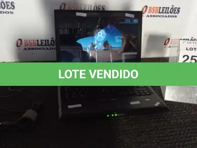 LOTE 250 - 01 NOTEBOOK MARCA LENOVO THINKPAD COM CARREGADOR. (NO ESTADO) ATENÇÃO! FAZER A VISITAÇÃO ANTES DE ARREMATAR, NÃO SABEMOS SE FUNCIONA, LEILÃO NÃO TEM GARANTIA E NEM DEVOLUÇÃO, SUJEITO A POSSÍVEIS AVARIAS VISÍVEIS/OCULTAS E/OU AUSÊNCIA DE COMPONENTES.