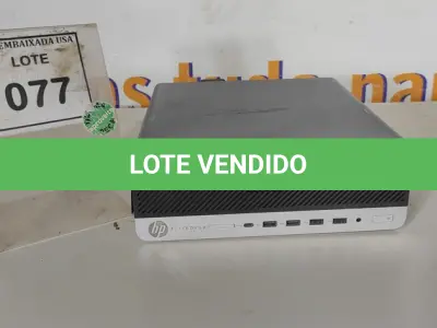 LOTE 077 - 01 CPU HP ELITEDESK COM 16GB DE MEMORIA RAM . (NO ESTADO EM QUE SE ENCONTRA. SUJEITO A AVARIAS OCULTAS/VISÍVEIS.) MXL9341YK6