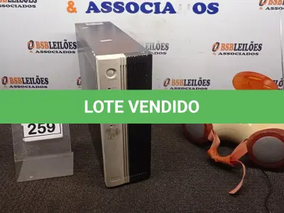 LOTE 259 - 01 NOBREAK E 01 MINI SYSTEM MARCA TOSHIBA. (NO ESTADO) ATENÇÃO! FAZER A VISITAÇÃO ANTES DE ARREMATAR, NÃO SABEMOS SE FUNCIONA, LEILÃO NÃO TEM GARANTIA E NEM DEVOLUÇÃO, SUJEITO A POSSÍVEIS AVARIAS VISÍVEIS/OCULTAS E/OU AUSÊNCIA DE COMPONENTES.