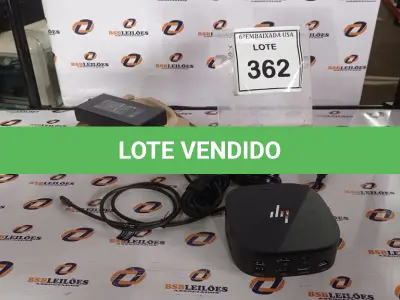 LOTE 362 - 01 DOCKING STATION HP HSN-IX02.(NOVO) (NO ESTADO EM QUE SE ENCONTRA. SUJEITO A AVARIAS OCULTAS/VISÍVEIS.)