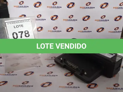 LOTE 078 - 01 DOCKING STATION HP. (NO ESTADO EM QUE SE ENCONTRA. SUJEITO A AVARIAS OCULTAS/VISÍVEIS.) CNU222X09V, CNU343X6KN