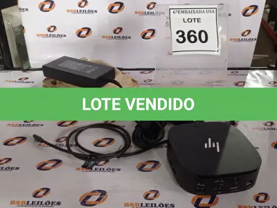 LOTE 360 - 01 DOCKING STATION HP HSN-IX02.(NOVO) (NO ESTADO EM QUE SE ENCONTRA. SUJEITO A AVARIAS OCULTAS/VISÍVEIS.)