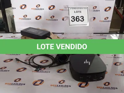 LOTE 363 - 01 DOCKING STATION HP HSN-IX02.(NOVO) (NO ESTADO EM QUE SE ENCONTRA. SUJEITO A AVARIAS OCULTAS/VISÍVEIS.)