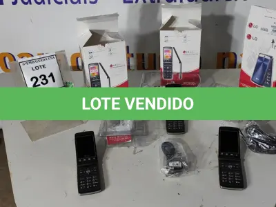 LOTE 231 - 03 LG KF300C BLACK. (NO ESTADO EM QUE SE ENCONTRA. SUJEITO A AVARIAS OCULTAS/VISÍVEIS.) 809BSP6412616, 809BSRK412518, 809BSUF412726