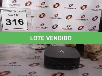 LOTE 316 - 01 DOCKING STATION HP HSN-IX02.(NOVO) (NO ESTADO EM QUE SE ENCONTRA. SUJEITO A AVARIAS OCULTAS/VISÍVEIS.)