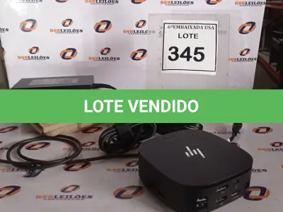 LOTE 345 - 01 DOCKING STATION HP HSN-IX02.(NOVO) (NO ESTADO EM QUE SE ENCONTRA. SUJEITO A AVARIAS OCULTAS/VISÍVEIS.)
