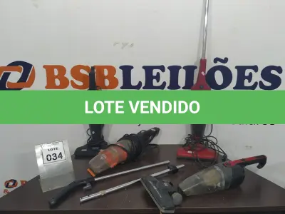 LOTE 034 - 04 ASPIRADORES DE MARCAS E MODELOS DIVERSOS. (NO ESTADO) ATENÇÃO! FAZER A VISITAÇÃO ANTES DE ARREMATAR, NÃO SABEMOS SE FUNCIONA, LEILÃO NÃO TEM GARANTIA E NEM DEVOLUÇÃO, SUJEITO A POSSÍVEIS AVARIAS VISÍVEIS/OCULTAS E/OU AUSÊNCIA DE COMPONENTES.