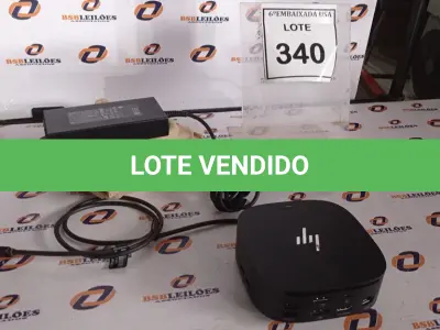 LOTE 340 - 01 DOCKING STATION HP HSN-IX02.(NOVO) (NO ESTADO EM QUE SE ENCONTRA. SUJEITO A AVARIAS OCULTAS/VISÍVEIS.)