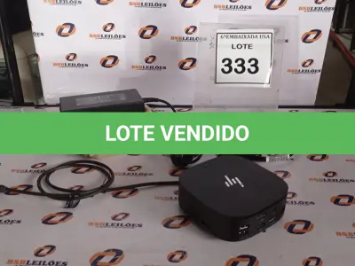 LOTE 333 - 01 DOCKING STATION HP HSN-IX02.(NOVO) (NO ESTADO EM QUE SE ENCONTRA. SUJEITO A AVARIAS OCULTAS/VISÍVEIS.)