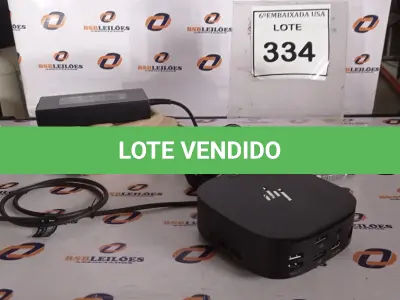 LOTE 334 - 01 DOCKING STATION HP HSN-IX02.(NOVO) (NO ESTADO EM QUE SE ENCONTRA. SUJEITO A AVARIAS OCULTAS/VISÍVEIS.)