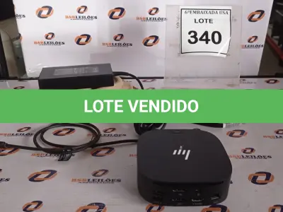 LOTE 340 - 01 DOCKING STATION HP HSN-IX02.(NOVO) (NO ESTADO EM QUE SE ENCONTRA. SUJEITO A AVARIAS OCULTAS/VISÍVEIS.)