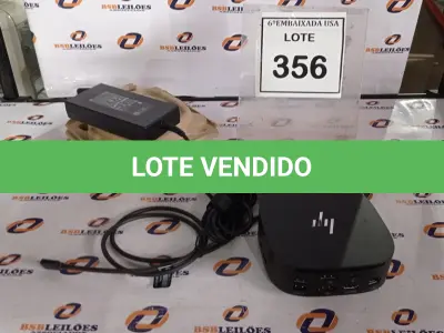 LOTE 356 - 01 DOCKING STATION HP HSN-IX02.(NOVO) (NO ESTADO EM QUE SE ENCONTRA. SUJEITO A AVARIAS OCULTAS/VISÍVEIS.)