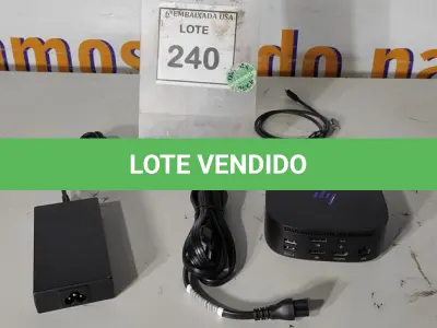LOTE 240 - 01 DOCKING STATION HP HSN-IX02. (NOVO) (NO ESTADO EM QUE SE ENCONTRA. SUJEITO A AVARIAS OCULTAS/VISÍVEIS.)