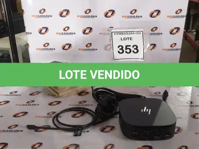 LOTE 353 - 01 DOCKING STATION HP HSN-IX02.(NOVO) (NO ESTADO EM QUE SE ENCONTRA. SUJEITO A AVARIAS OCULTAS/VISÍVEIS.)