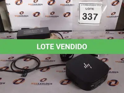 LOTE 337 - 01 DOCKING STATION HP HSN-IX02.(NOVO) (NO ESTADO EM QUE SE ENCONTRA. SUJEITO A AVARIAS OCULTAS/VISÍVEIS.)