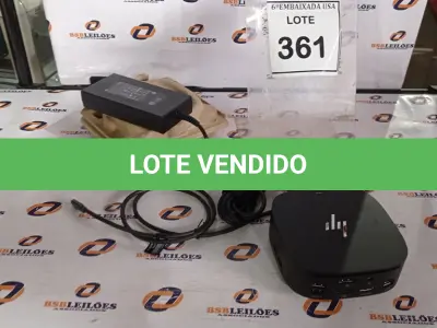 LOTE 361 - 01 DOCKING STATION HP HSN-IX02.(NOVO) (NO ESTADO EM QUE SE ENCONTRA. SUJEITO A AVARIAS OCULTAS/VISÍVEIS.)