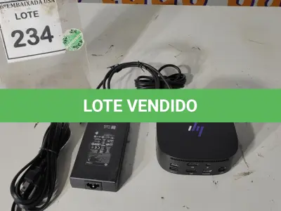 LOTE 234 - 01 DOCKING STATION HP HSN-IX02. (NOVO) (NO ESTADO EM QUE SE ENCONTRA. SUJEITO A AVARIAS OCULTAS/VISÍVEIS.)