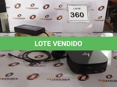 LOTE 360 - 01 DOCKING STATION HP HSN-IX02.(NOVO) (NO ESTADO EM QUE SE ENCONTRA. SUJEITO A AVARIAS OCULTAS/VISÍVEIS.)