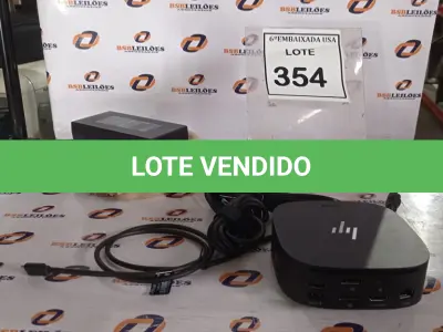 LOTE 354 - 01 DOCKING STATION HP HSN-IX02.(NOVO) (NO ESTADO EM QUE SE ENCONTRA. SUJEITO A AVARIAS OCULTAS/VISÍVEIS.)