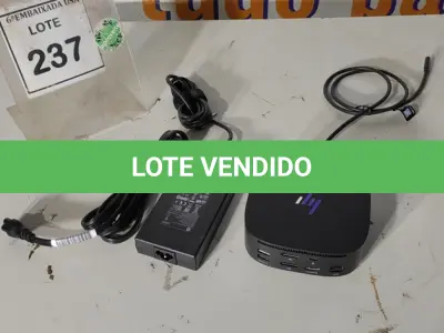 LOTE 237 - 01 DOCKING STATION HP HSN-IX02. (NOVO) (NO ESTADO EM QUE SE ENCONTRA. SUJEITO A AVARIAS OCULTAS/VISÍVEIS.)